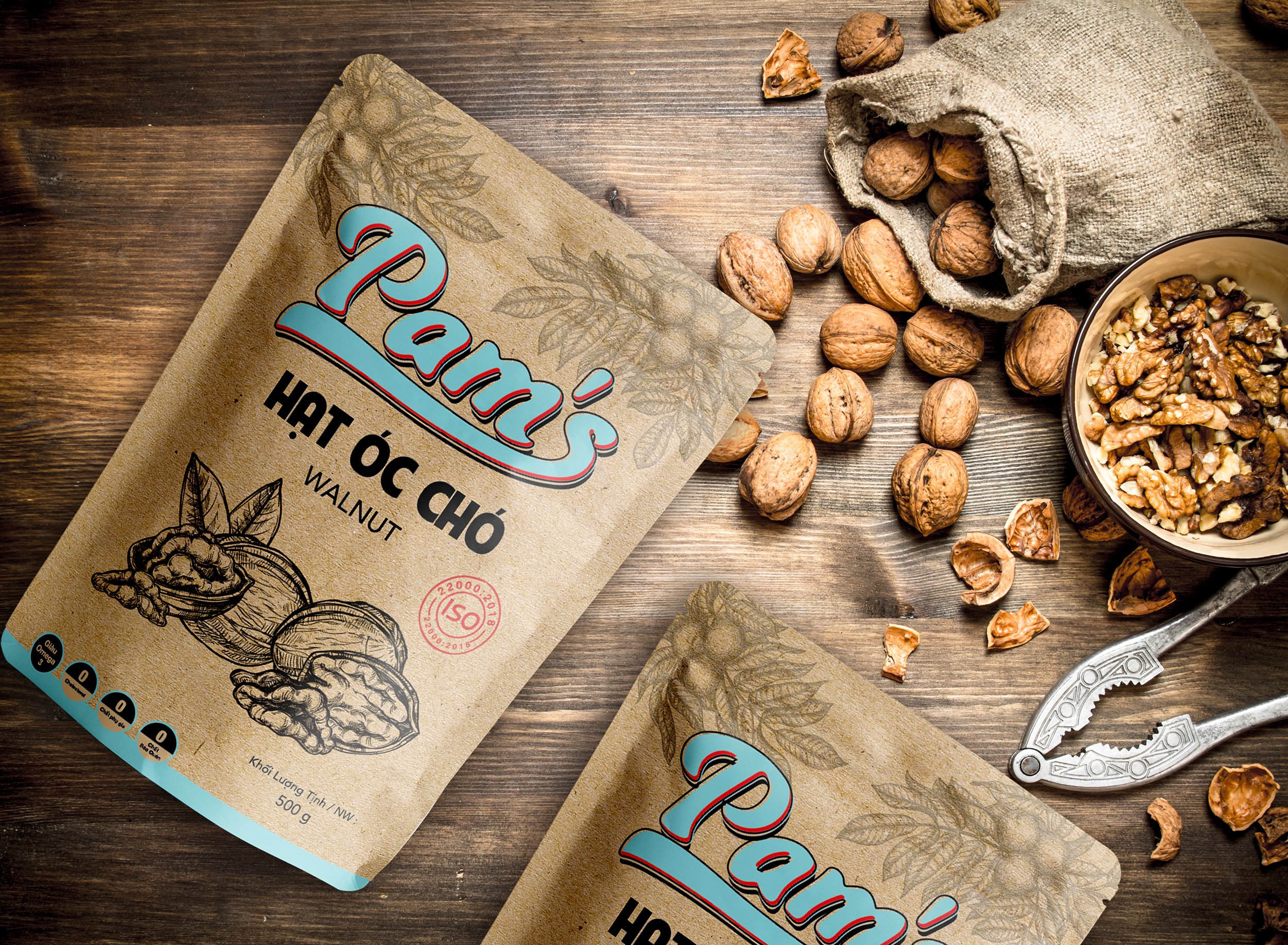 2466666685db5af2b7ebcfec14a166e5 Hạt Óc Chó Mỹ Chính Hãng PAM'S PAHOCTU500, Hạt Óc Chó nhập khẩu từ Mỹ, chất lượng cao, giòn béo, thơm ngon (500g)