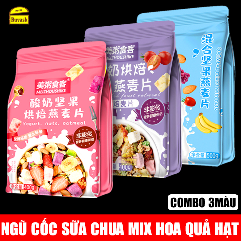 343efbfc7ae7ea4aaf09464939b3b525 Ngũ Cốc Giảm Cân Sữa Chg Cân - Ngũ Cốc Trái Cây Mix Hạt Ăn Liền - Đồ Ăn Vặt Nội Địa Trung Quốc - Ruua Trái Cây Mix Hạt Sấy Khô Oatmeal Yến Mạch Meizhoushike - Ngũ Cốc Ăn Kiêng Dinh Dưỡng Ăn Liền Giảm Cân Tănvask