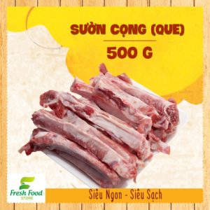 Miễn phí vận chuyển - HCM - Sườn cọng (Sườn que) (500g) - Thích hợp với các món nướng, hầm canh,... - [Chỉ giao Quận 9, Quận 2, Thủ Đức] - Phân phối bởi TopMeal