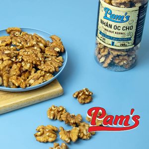 Nhân Óc Chó Mỹ Nhập Khẩu Chính Hãng PAM'S PANOCHU200, nhân óc chó làm sữa, nhập khẩu từ Mỹ, chất lượng cao, giòn béo, thơm ngon (200g)