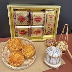 Bộ hộp Bánh trung thu Như Ý - Thành Long - 4 bánh - 880g