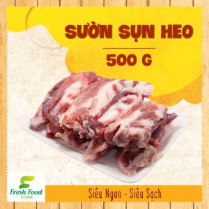 Miễn phí vận chuyển - HCM - Sườn sụn heo (500g) - Thích hợp với các món cháo, hầm, súp,....Phân phối bởi TopMeal