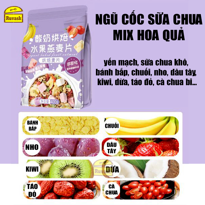 bb7c1ce48bffae3e2d0fd7b361568743 Ngũ Cốc Giảm Cân Sữa Chg Cân - Ngũ Cốc Trái Cây Mix Hạt Ăn Liền - Đồ Ăn Vặt Nội Địa Trung Quốc - Ruua Trái Cây Mix Hạt Sấy Khô Oatmeal Yến Mạch Meizhoushike - Ngũ Cốc Ăn Kiêng Dinh Dưỡng Ăn Liền Giảm Cân Tănvask