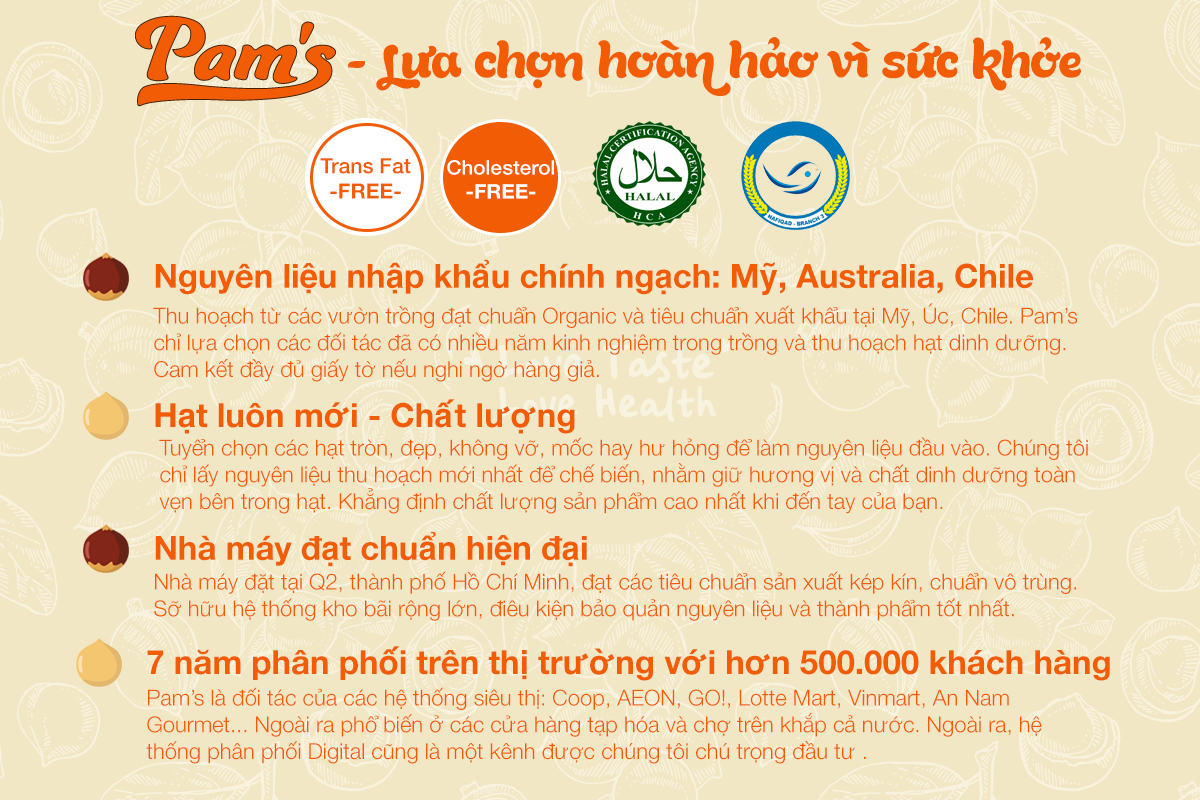 c6aa5f7dc5f67a034f9fc51028094cf7 Hạt Óc Chó Mỹ Chính Hãng PAM'S PAHOCTU500, Hạt Óc Chó nhập khẩu từ Mỹ, chất lượng cao, giòn béo, thơm ngon (500g)