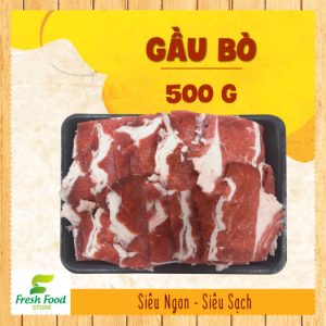Miễn phí vận chuyển - HCM - Gầu bò (500g) - Nguyên liệu của các món phở, nướng, xào, ... [Chỉ giao Quận 9, Quận 2, Thủ Đức] - Phân phối bởi TopMeal